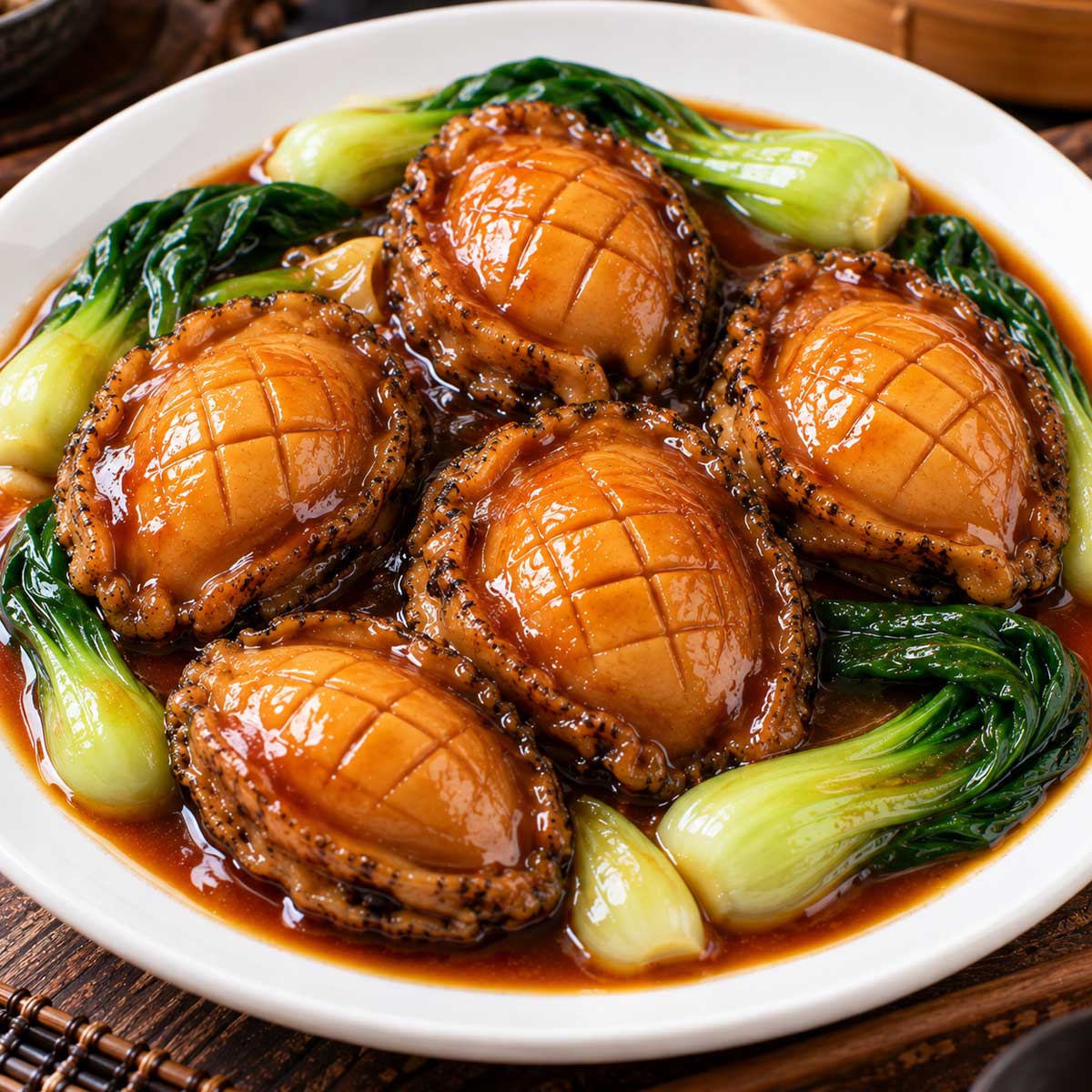 紅燒鮑魚完成料理