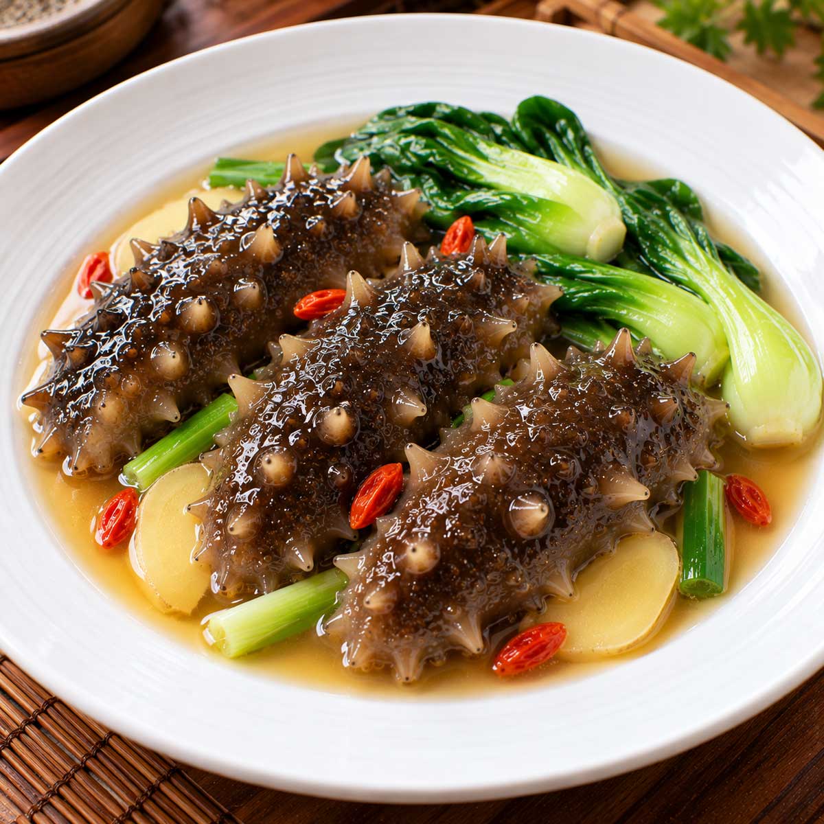 海參煨煮完成料理