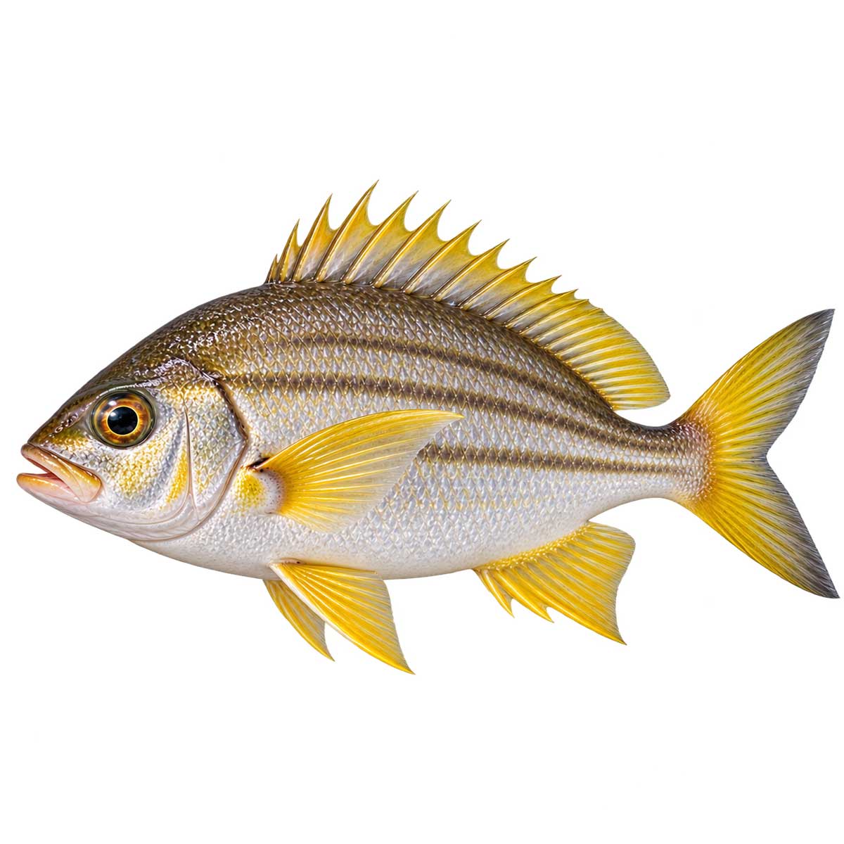 黃雞魚完整魚體展示