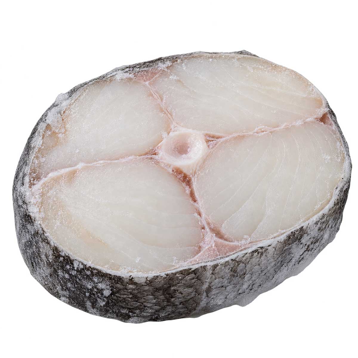 白色魚肉與帶皮冷凍鱈魚切片外觀