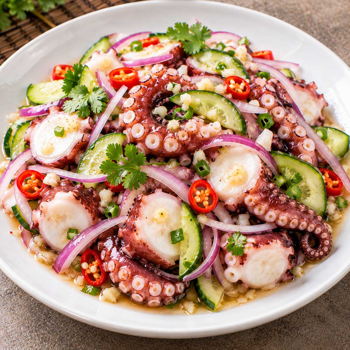 涼拌章魚完成料理