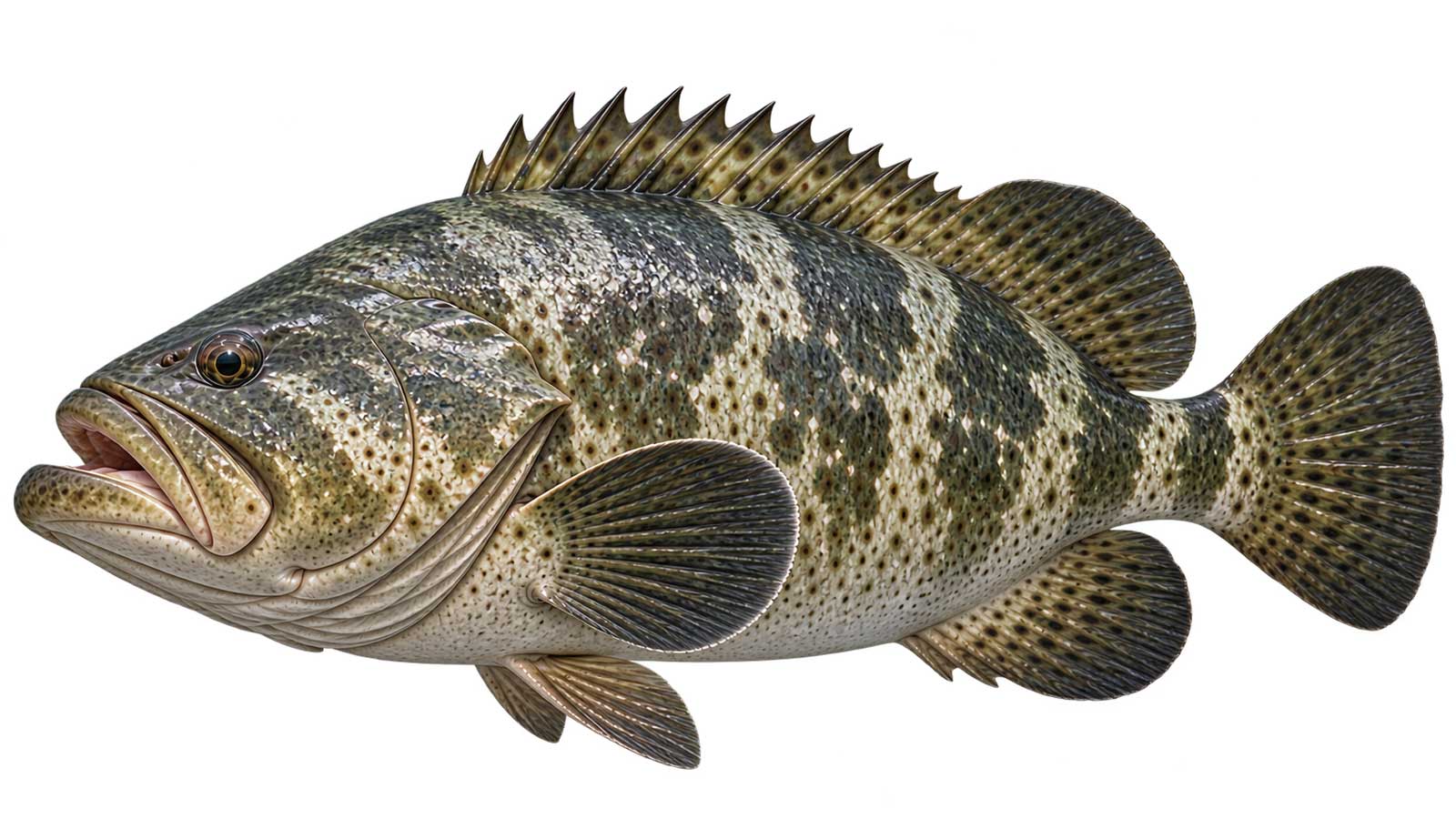 青斑/點帶石斑魚完整魚體展示