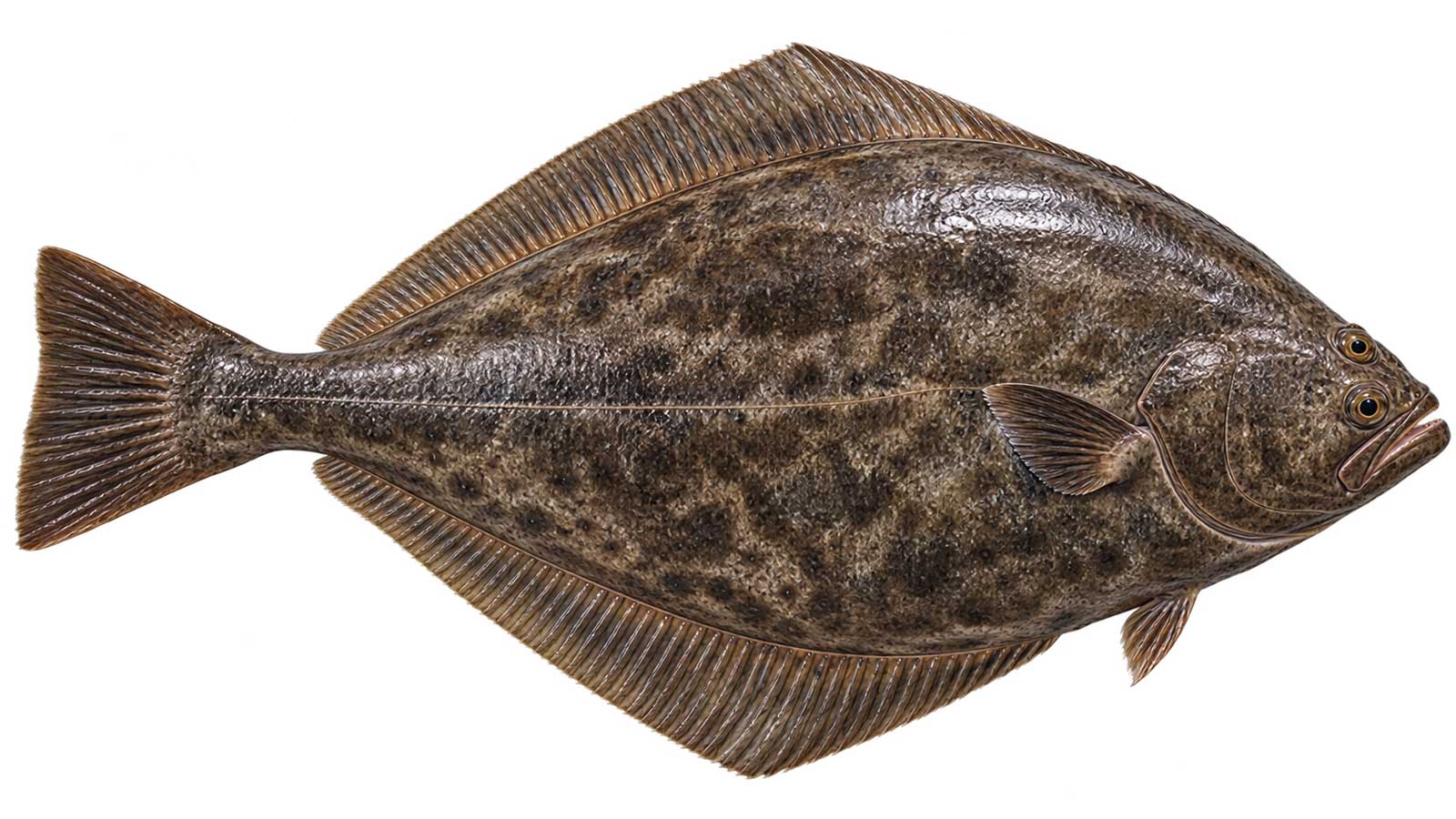 大比目魚完整魚體展示
