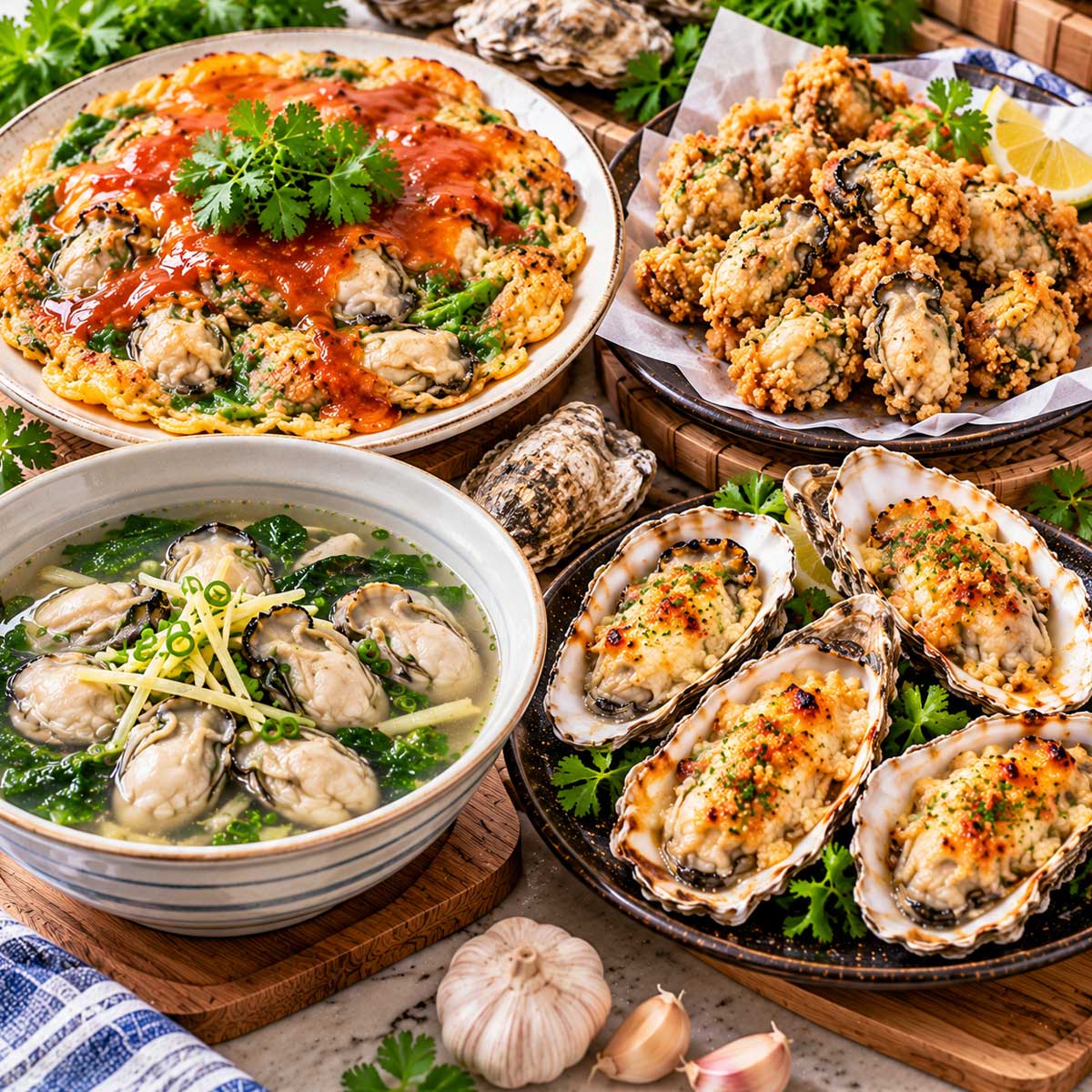蚵仔與烤牡蠣料理