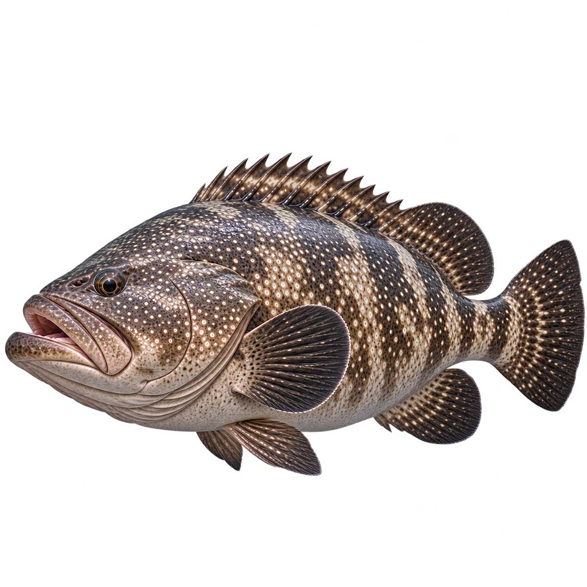 珍珠龍膽/龍虎斑完整魚體展示