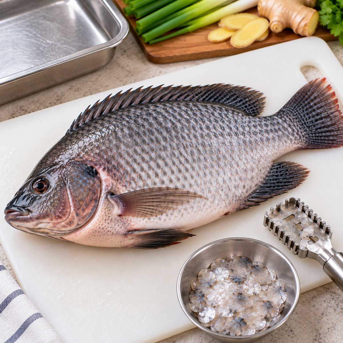 魚怎麼去鱗料理處理示意圖