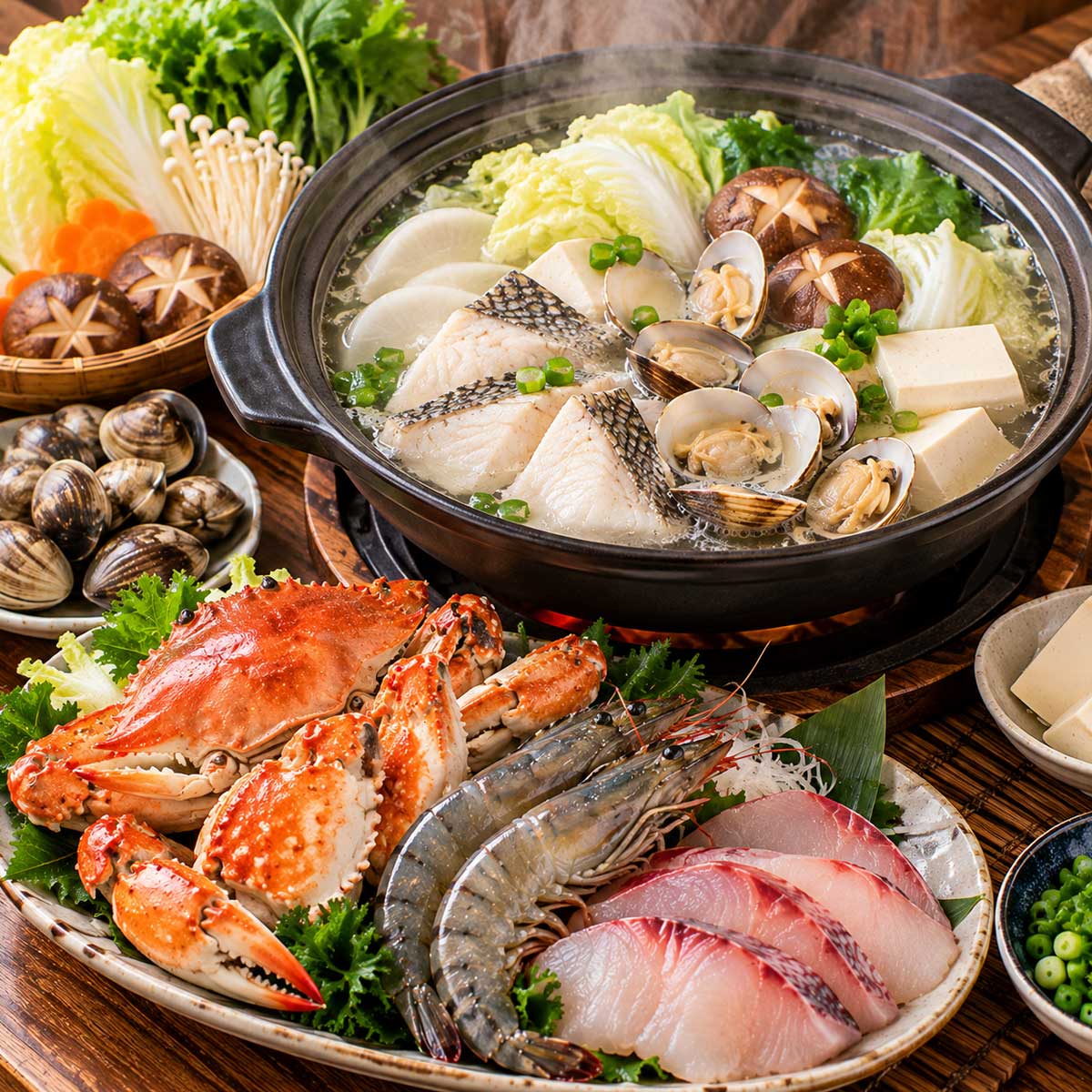 海鮮火鍋料理示意圖