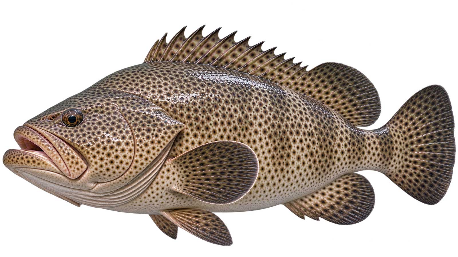 芝麻斑/布氏石斑魚完整魚體展示