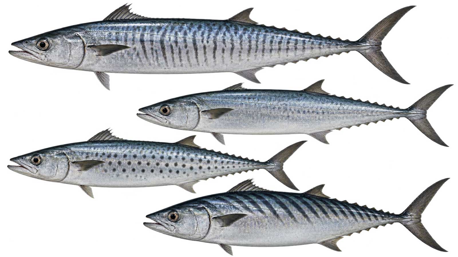 多種鰆魚完整魚體展示