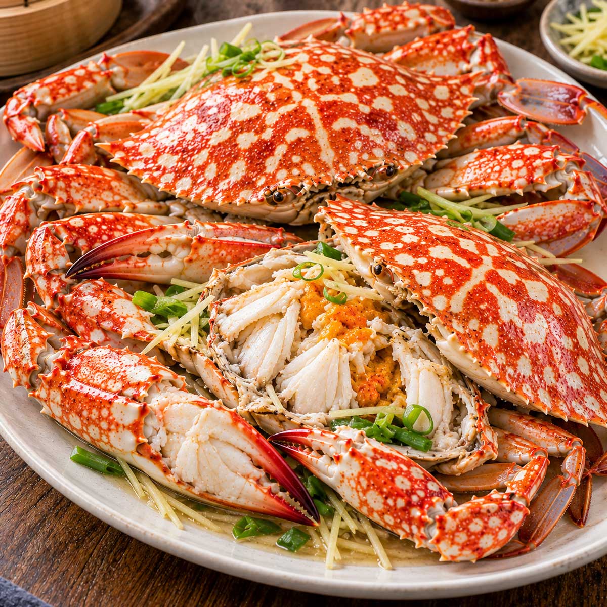 清蒸花蟹完成料理
