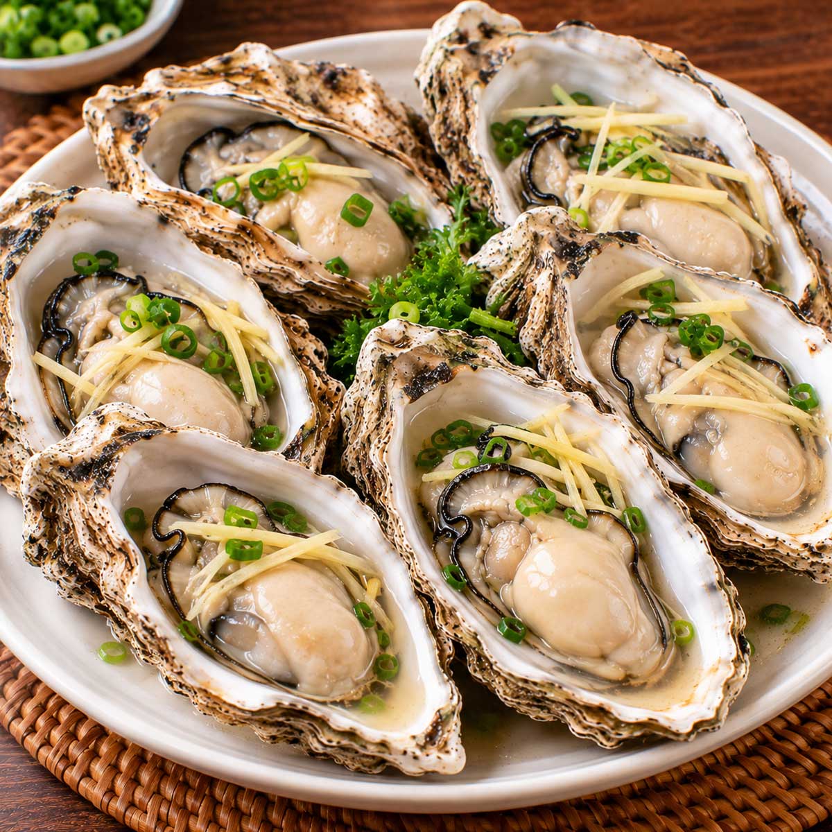 清蒸牡蠣完成料理