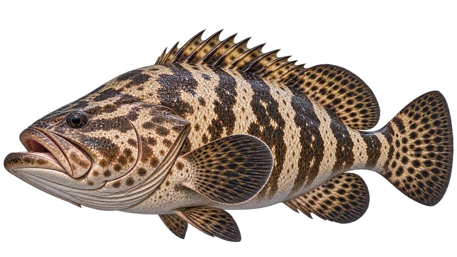 老虎斑完整魚體展示