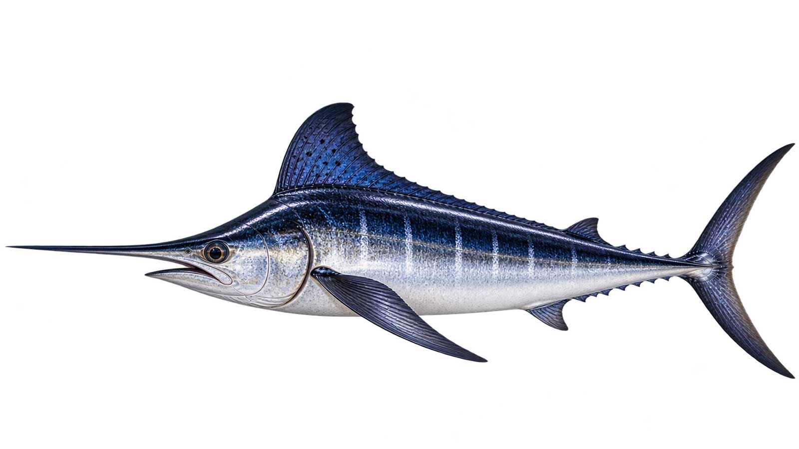 白皮旗魚／立翅旗魚完整魚體展示